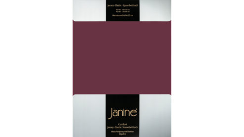 Spannbettlaken Janine® aus Stoff in Dunkelrot Janine® Spannbettlaken Burgund - ca. 150 x 200 cm