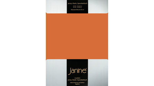 Spannbettlaken Janine® aus Stoff in Orange Janine® Spannbettlaken Rost-Orange - ca. 100 x 200 cm