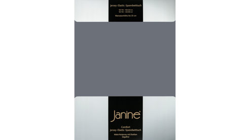Spannbettlaken Janine® aus Stoff in Anthrazit Janine® Spannbettlaken Opalgrau - ca. 100 x 200 cm