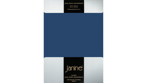 Spannbettlaken Janine® aus Stoff in Dunkelblau Janine® Spannbettlaken Marine - ca. 100 x 200 cm