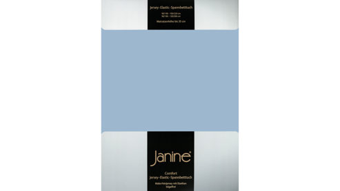 Spannbettlaken Janine® aus Stoff in Mittelblau Janine® Spannbettlaken Perlblau - ca. 150 x 200 cm