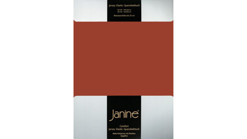 Spannbettlaken Janine® aus Stoff in Rost Janine® Spannbettlaken Tabasco - ca. 150 x 200 cm