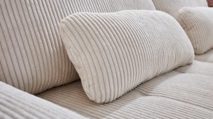 Einzelkissen Megapol aus Stoff in Beige Polsterprogramm VS-MP1028 - Nierenkissen naturfarbener Cord - ca. 58 x 25 cm