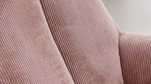 Drehsessel Megapol aus Stoff in Rosa Drehsessel VS-MP1159 rosé Feincord & schwarzer Sternfuß