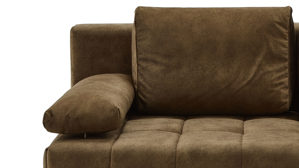 Schlafsofa Restyl aus Stoff in Dunkelgrün Schlafsofa Talia A grüner Bezug 2-6862 & schwarze Metallfüße