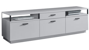 Lowboard MIVIVO aus Holz in Weiß MIVIVO Wohnmöbel Juno - Lowboard als Medienmöbel Weiß & Grau - Länge ca. 180 cm