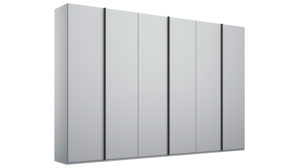 Kleiderschrank Rauch aus Holz in Hellgrau rauch ORANGE Schranksystem Skat - Kleiderschrank Seidengrau - sechs Türen, Breite ca. 301 cm