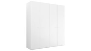 Kleiderschrank Rauch aus Holz in Weiß rauch ORANGE Schranksystem Skat - Kleiderschrank Alpinweiß - vier Türen, Breite ca. 201 cm