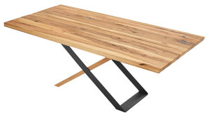 Esstisch Koinor aus Holz in Holzfarben KOINOR Esstisch Alino geölte Balkeneiche & Metallgestell - ca. 160 x 90 cm