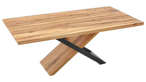 Esstisch Koinor aus Holz in Holzfarben KOINOR Esstisch Alino geölte Balkeneiche & Metallgestell - ca. 160 x 90 cm