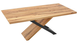 Esstisch Koinor aus Holz in Holzfarben KOINOR Esstisch Alino geölte Balkeneiche & Metallgestell - ca. 160 x 90 cm