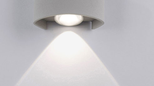 Wandleuchte Paul neuhaus aus Metall in Metallfarben Paul Neuhaus Außen-Wandleuchte Carlo silberfarbener Aluguss – ca. 8 x 8 cm