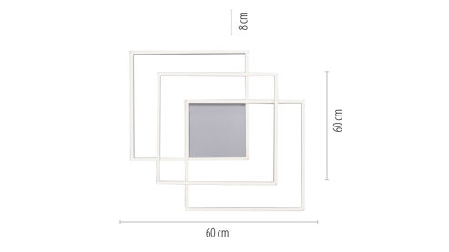 Deckenleuchte Paul neuhaus aus Metall in Metallfarben Paul Neuhaus Q®-INIGO - Deckenlampe Stahl & Acryl – Länge ca. 60 cm
