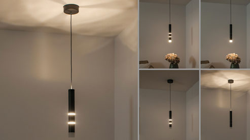 Pendelleuchte Paul neuhaus aus Metall in Aluminium NeuhausPURE® Leuchten Serie Vega alufarbenes Metall - Durchmesser ca. 12 cm