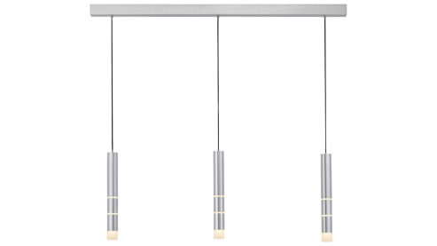 Pendelleuchte Paul neuhaus aus Metall in Aluminium NeuhausPURE® Leuchten Serie Vega alufarbenes Metall - Länge ca. 120 cm