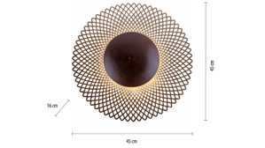 Deckenleuchte Paul neuhaus aus Metall in Metallfarben Paul Neuhaus LED-Deckenleuchte Nevis rost- & goldfarbenes Metall – Durchmesser ca. 45 cm