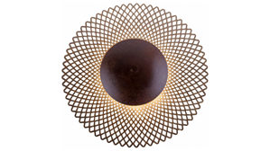 Deckenleuchte Paul neuhaus aus Metall in Metallfarben Paul Neuhaus LED-Deckenleuchte Nevis rost- & goldfarbenes Metall – Durchmesser ca. 45 cm