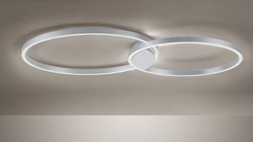 Deckenleuchte Paul neuhaus aus Metall in Metallfarben Paul Neuhaus Deckenlampe Q®-KATE Stahl & weißes Acrylglas – Länge ca. 96 cm