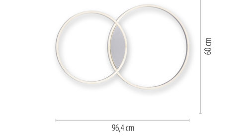 Deckenleuchte Paul neuhaus aus Metall in Metallfarben Paul Neuhaus Deckenlampe Q®-KATE Stahl & weißes Acrylglas – Länge ca. 96 cm