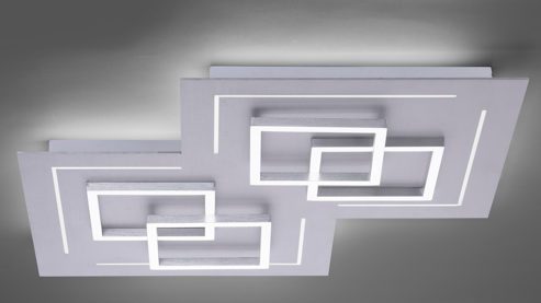 Deckenleuchte Paul neuhaus aus Metall in Metallfarben Paul Neuhaus Deckenleuchte Q®-LINEA Aluminium & Acryl – Länge ca. 60 cm