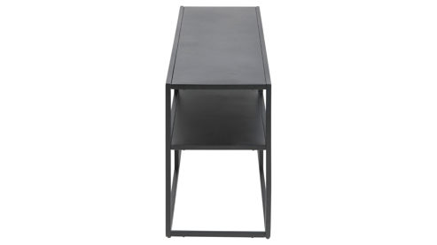 Regal Actona group aus Metall in Schwarz Metallmöbel Newton - Regal schwarzer Stahl - Länge ca. 120 cm