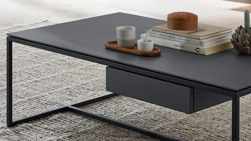 Schublade Wöstmann markenmöbel aus Holz in Dunkelgrau WÖSTMANN Wohnprogramm WM 2470 - Schublade graphitgrauer Lack