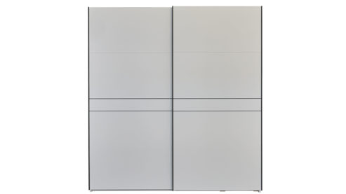 Kleiderschrank Interliving aus Holz in Weiß Interliving Kleiderschrank Serie 1207 – Schwebetürenschrank weißer Mattlack – zwei Türen, Breite ca. 212 cm