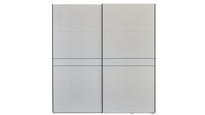 Kleiderschrank Interliving aus Holz in Weiß Interliving Kleiderschrank Serie 1207 – Schwebetürenschrank 913007 weißer Mattlack – zwei Türen, Breite ca. 212 cm