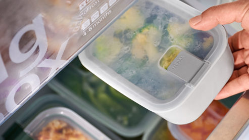 Dose Mepal aus Kunststoff in Weiß MEPAL Frischhaltedoesen-Set Easyclip nordisch weißer Kunststoff – dreiteilig