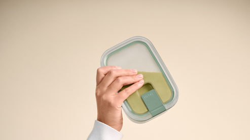 Dose Mepal aus Kunststoff in Hellgrün MEPAL Frischhaltedoesen-Set Easyclip nordisch salbeigrüner Kunststoff – dreiteilig