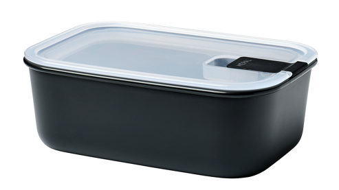 Dose Mepal aus Kunststoff in Schwarz MEPAL Frischhaltedoesen-Set Easyclip nordisch schwarzer Kunststoff – dreiteilig