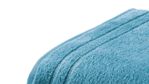 Duschhandtuch Vossen aus Naturfaser in Blau VOSSEN® Four Seasons - Duschtuch lagunenfarbene Baumwolle ca. 67 x 140 cm