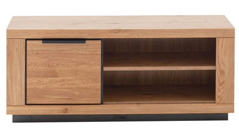 Wohnwand Mca direkt aus Holz in Holzfarben Wohnprogramm Greno - Wohnwand Wildeiche - vierteilig , Breite ca. 346 cm