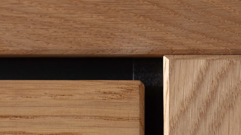 Vitrine Mca direkt aus Holz in Holzfarben Wohnprogramm Greno - Vitrine Wildeiche - eine Glas- und eine Holztür, Höhe ca. 200 cm