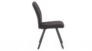 Vierfußstuhl Pro.com aus Stoff in Schwarz Kelly - Polsterstuhl schwarzer Microfaserbezug 403.06 & Schwarz - ca. 47 x 88 cm