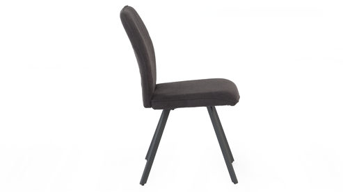 Vierfußstuhl Pro.com aus Stoff in Schwarz Kelly - Polsterstuhl schwarzer Microfaserbezug 403.06 & Schwarz - ca. 47 x 88 cm