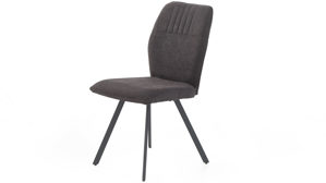 Vierfußstuhl Pro.com aus Stoff in Schwarz Kelly - Polsterstuhl schwarzer Microfaserbezug 403.06 & Schwarz - ca. 47 x 88 cm