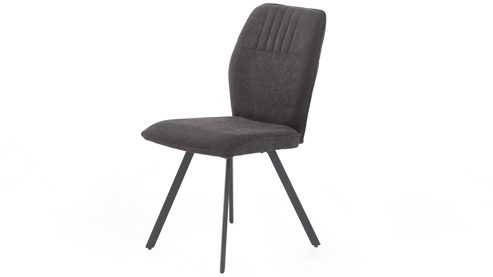 Vierfußstuhl Pro.com aus Stoff in Schwarz Kelly - Polsterstuhl schwarzer Microfaserbezug 403.06 & Schwarz - ca. 47 x 88 cm