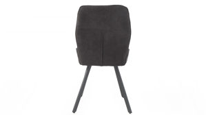 Vierfußstuhl Pro.com aus Stoff in Schwarz Kelly - Polsterstuhl schwarzer Microfaserbezug 403.06 & Schwarz - ca. 47 x 88 cm