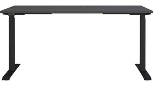 Schreibtisch Germania i.i. aus Holz in Dunkelgrau Schreibtisch Jet Graphit & Schwarz - höhenverstellbar, Breite ca. 158 cm
