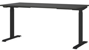 Schreibtisch Germania i.i. aus Holz in Dunkelgrau Schreibtisch Jet Graphit & Schwarz - höhenverstellbar, Breite ca. 158 cm
