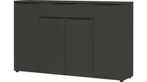 Sideboard Germania i.i. aus Holz in Dunkelgrau Büroprogramm Mailand - Sideboard Graphit - ca. 161 x 101 cm