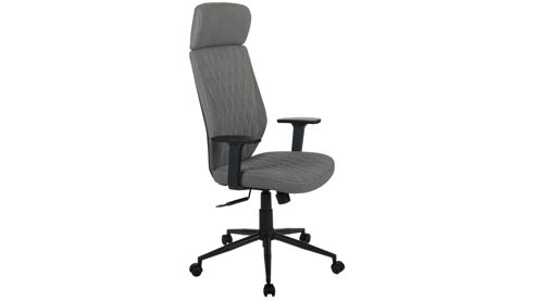 Bürostuhl Duo collection aus Stoff in Dunkelgrau Chefsessel Wanja dunkelgrauer Bezug & schwarzes Drehkreuz