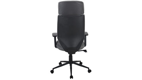 Bürostuhl Duo collection aus Stoff in Dunkelgrau Chefsessel Wanja dunkelgrauer Bezug & schwarzes Drehkreuz