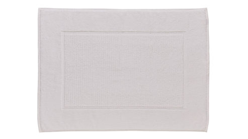 Badematte / Badeteppich Interliving aus Naturfaser in Weiß Interliving Handtuch Serie 9108 - Badvorleger weiße Baumwolle  - ca. 60 x 80 cm