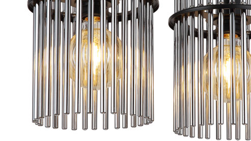 Pendelleuchte Globo lighting aus Glas in Schwarz GLOBO Hängeleuchte Gorley rauchfarbenes Glas & Metall – Länge ca. 110 cm