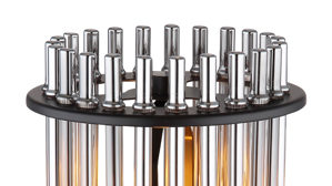 Tischleuchte Globo lighting aus Glas in Schwarz GLOBO Tischleuchte Gorley rauchfarbenes Glas & Metall – Höhe  ca. 38 cm