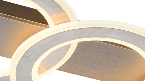 Deckenleuchte Globo lighting aus Metall in Anthrazit GLOBO Deckenleuchte Jayden Anthrazit & Opal – Länge ca. 63 cm