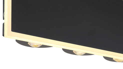 Wandleuchte Globo lighting aus Metall in Schwarz GLOBO Wandleuchte Saidy Schwarz & Opal – ca. 28 x 9 cm