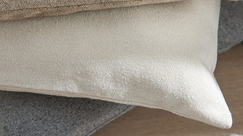 Kissenbezug /-hülle Interliving aus Stoff in Weiß Interliving Kissen Serie 9124 - Kissenhülle weiße Chenille - ca. 50 x 50 cm